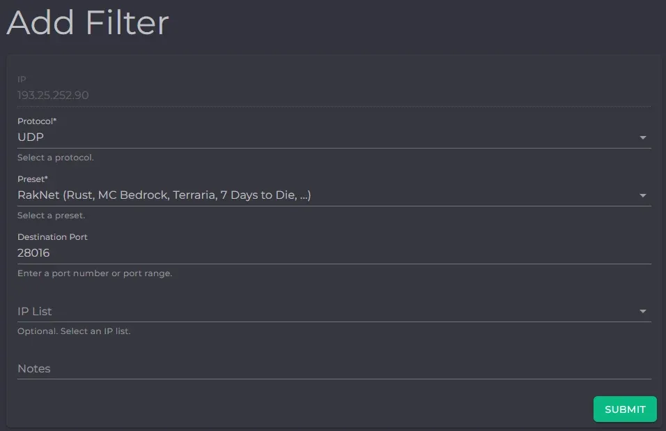 Filter for Game Port